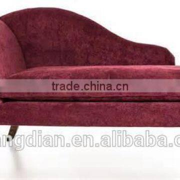 red velvet fabric wood basement chaise lounge chair furniture for hotel bedroom