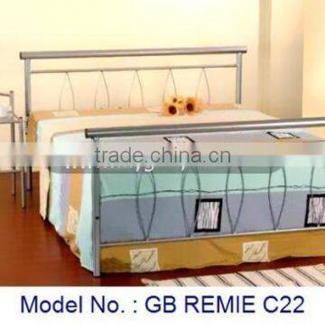 Contemporary Bedroom Metal Double Bed Latest Furniture In Elegant Simple Design For Home Furnishing