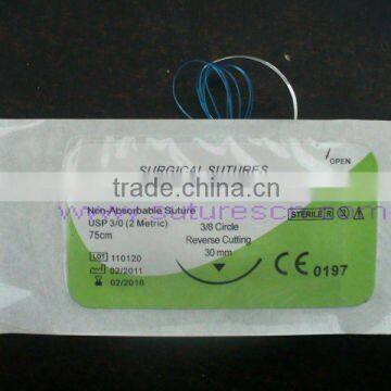 Disposable nylon suture with needle