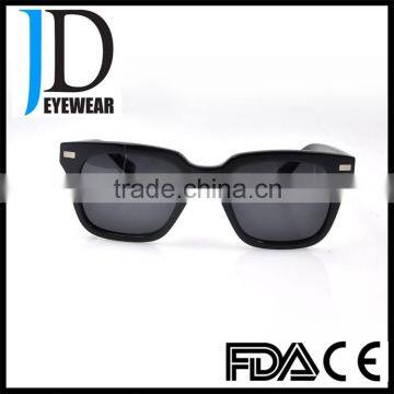 2016 New Black Vintage Mens horned Rim Acetate Sunglasses which wholesale in China