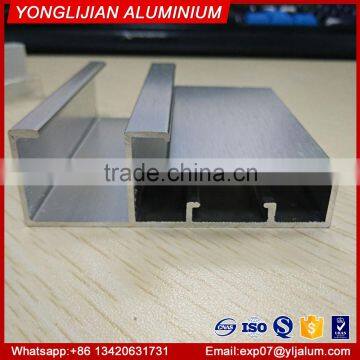 Anodized ss brushed polished modular aluminum profile for kitchen cabinet