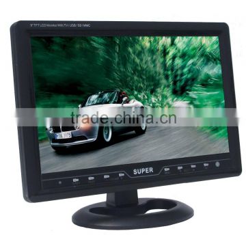 Top quality 9 inch wide LCD mini monitor/Analog TV