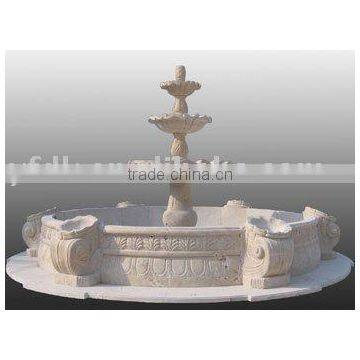 Outdoor Hand-carved White Marble Fountain