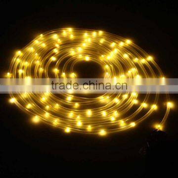 Christmas Decor 100 LED Solar Light Power 2 Modes Warm White Light PC Tube LED String Light