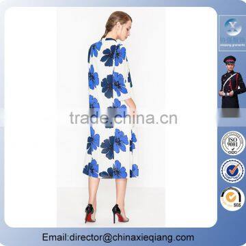 2016 Fashion Ladies Designer Elegant Floral Skirt Dress