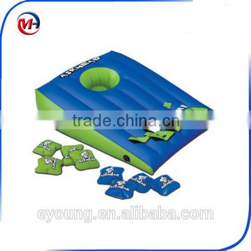 Swimming Pool Game Floating Inflatable Bean Bag Toss Game Cornhole Set with 8 Water Proof Bean Bags