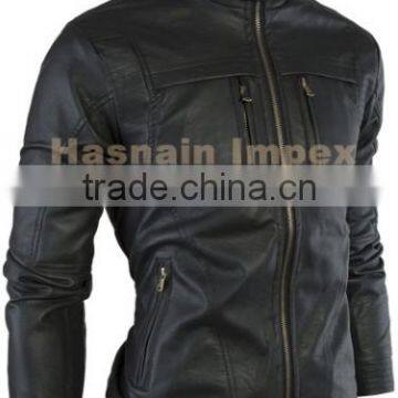 Locomotive Style Black leather jacket