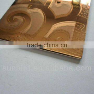 6mm building bronze coated glass