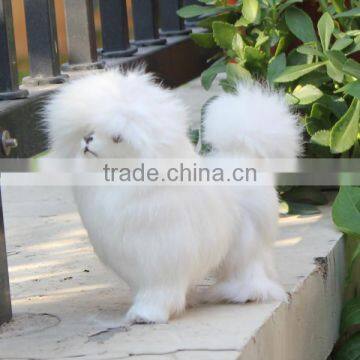 life size Soft stuffed barking white dog plush toys