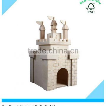 Natural Wood Bird house Wooden Princess Castle Bird house