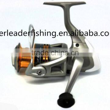 Fishing spinning reel with 2 row hole