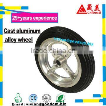 rubber wheel aluminum wheel with ball bearing /Metal wheels/aluminum rim wheel