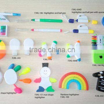 3 in 1 Fluorescent Marker Pen Highlighter/multi Colored Highlighter Pen for Promotional Novelty Fluorescent Pen Gift photo-6