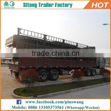 Sitong 3 Axles Livestock Animal Transport Cargo Trailer 40t 60t Fence Truck Trailer for Sale photo-5