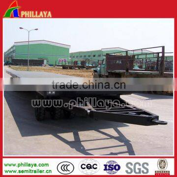 2 axles farm trailers / flatbed mini side wall drawbar semi trailer