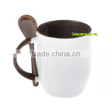 Sublimation Blanks Printable Mug with Spoon Sublimation White Mug (M-SF)