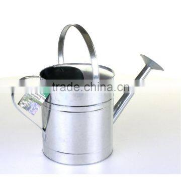 Metal Galvanised Steel Watering Can 9 Litre Garden Water Plants Green Cream Galvinised (Silver) photo-3