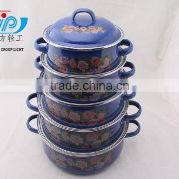 16-24 CM 5Pcs Casserole Belly Shape W/Metal Cover Dark Color Decor photo-2