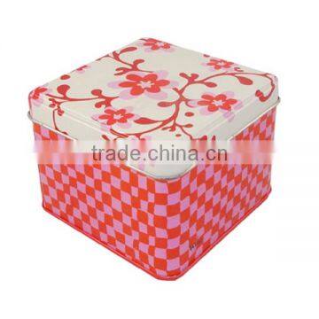 square metal soap tin box