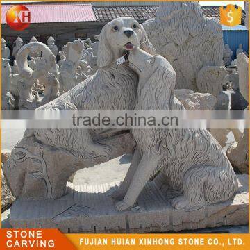 Hot Sale Hand Carve Granite Life Size Garden Dog Statue photo-4
