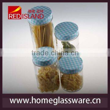 2014 new design clear airtight glass storage mason jars