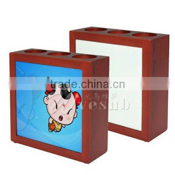 Sublimation Wooden Pen Holder with Tile Insert