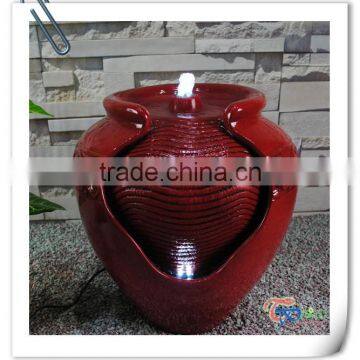 Ball Fiberglass Red Jars Water Fountain