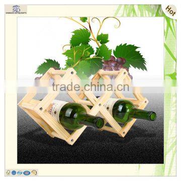 Beer Decoration Ajustable Portable Wood Wine Rack photo-3