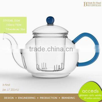 Hot Selling Colored Pyrex Glass Luxury Tea Thermos Pot photo-2