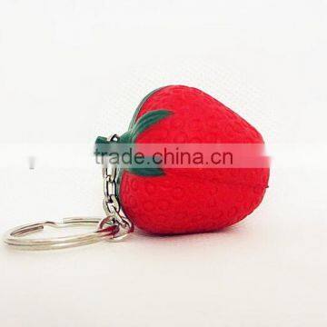 fruit shape pu stress keychain Wholesale fruit shape custom 3D rubber keychain wholesales custom fruit keychains