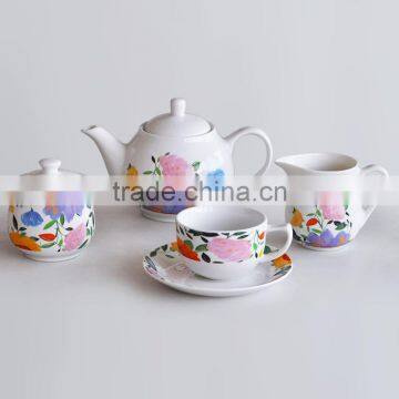 15pcs Wholesale Ceramic Promotional Cheap Tea and Coffee Set photo-4