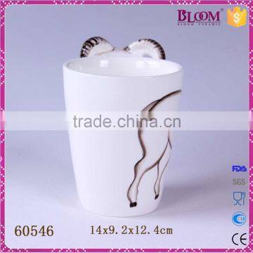 Animal Shape White Custom Ceramic Mug no Handle photo-4