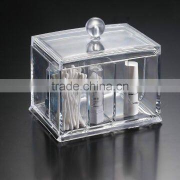 new design transparent three case cosmetic organiser box