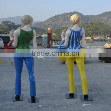 Fiberglass Shopping Girls Character Sculpture photo-2