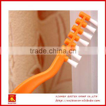 Thin shape bristle brush for crevices