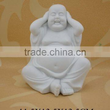 White Porcelain Buddha Statue Fragrance Oil Burner With Tealight Candle photo-2