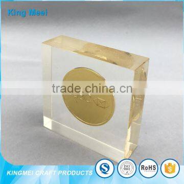 New Fashion Cheap Acrylic Desk Paperweight Acrylic Coin Case photo-2