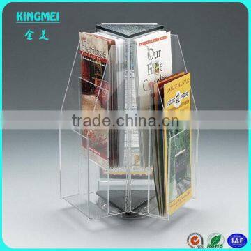 Acrylic box,small simple tabletop clear acrylic brochure holder box