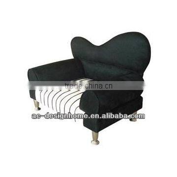 BLACK/WHITE PVC/SUEDE/WOODEN KID ONE SEAT PIANO SOFA