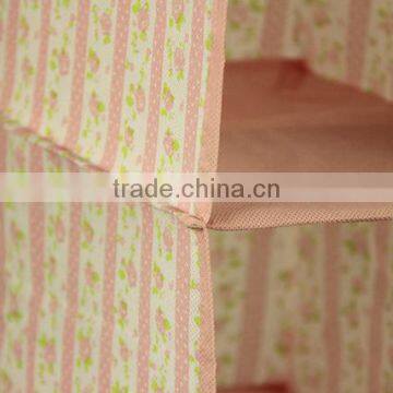 Four-Layer With One Drawer Floral Print Non-Woven Fabric Container photo-2