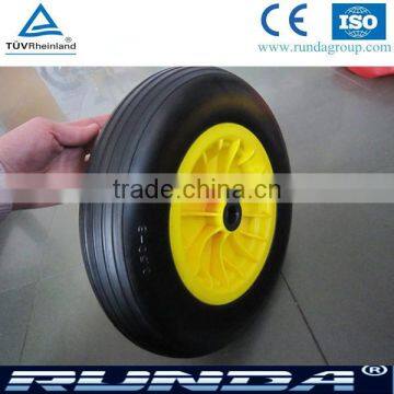 Flat Free Wheelbarrow tire PU Foam Wheel 4.80/4.00-8 3.50-8