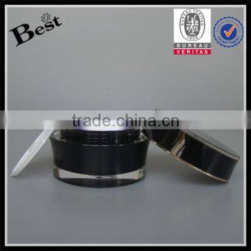 New Products 50g High Grade Round Black Plastic Jar Cosmetic Cream Acrylic Jar Wholesale photo-2