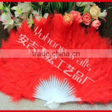 Turkey Feather Fan for Wedding photo-4