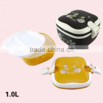 High Quality Portable Square Plastic Bento Lunch Box photo-2