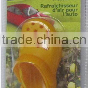 newest ideal 2015 plastic yellow shoe air freshener with lemon scent