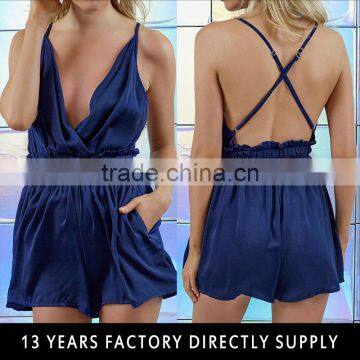 New arrival jumpsuits for women 2016 sexy open back rompers for women