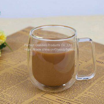 250ML Handmade Double Wall Glass Cup Coffee Mug Milk Cup Juice Mugs Hotel Glassware Hotel Coffee Cup Hotel Glass Cup photo-3