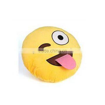 Promotional Stuffed Small Smile Message Face Cheap Funky Plush Emoji Keychain photo-3