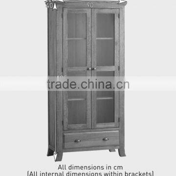 Rustic Oak Wood TV Unit With 2 Doors With Good Design and 100% Solid Oak Wood Furniture photo-5