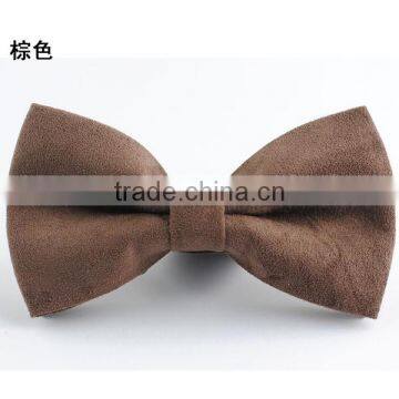 2014 new fashion men's custom suede bow tie